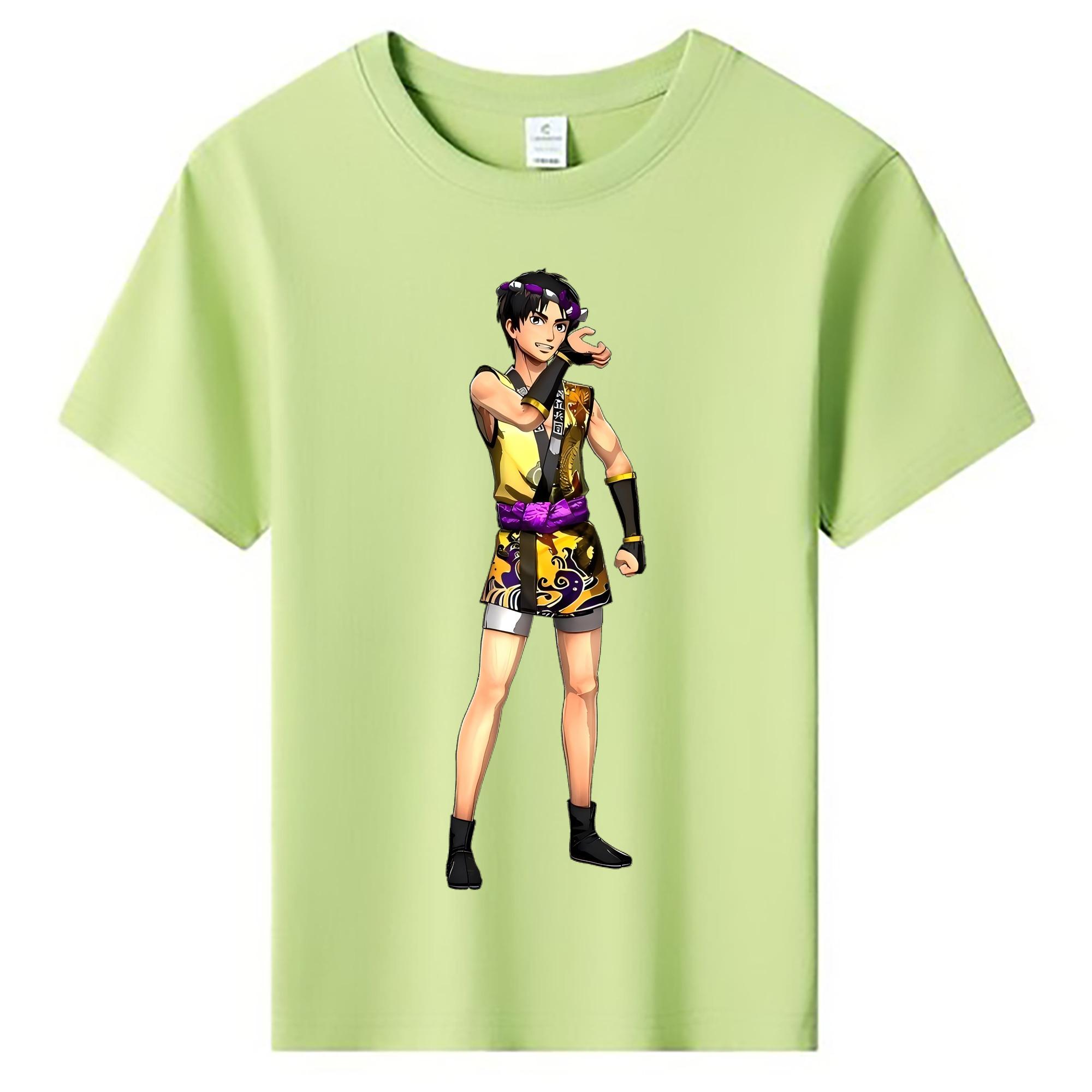 （画像用） 進撃の巨人 リヴァイ·アッカーマン Attack on Titan Levi Ackerman 綿100％キッズTシャツ（フロントプリント）